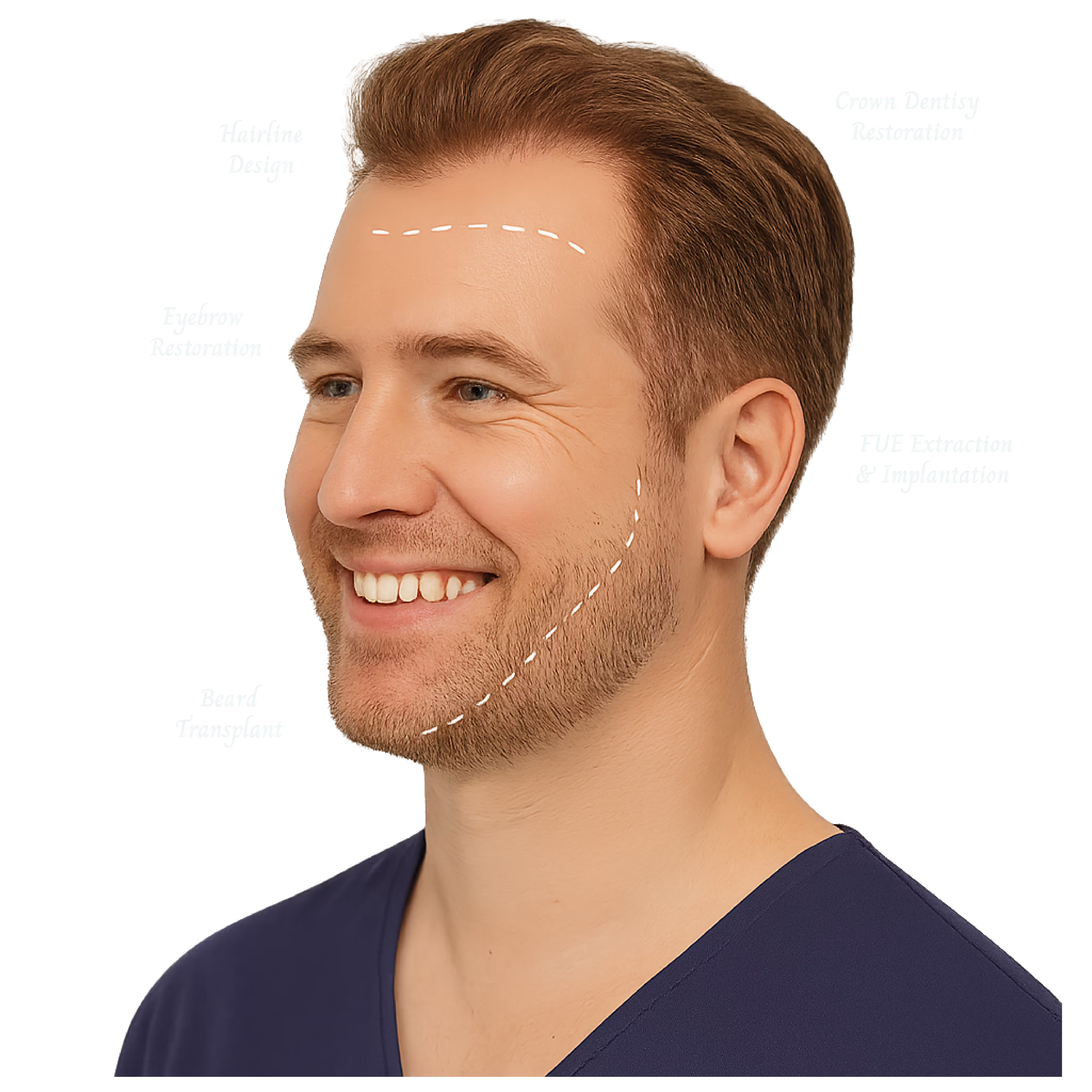 Happy patient after expert hair restoration